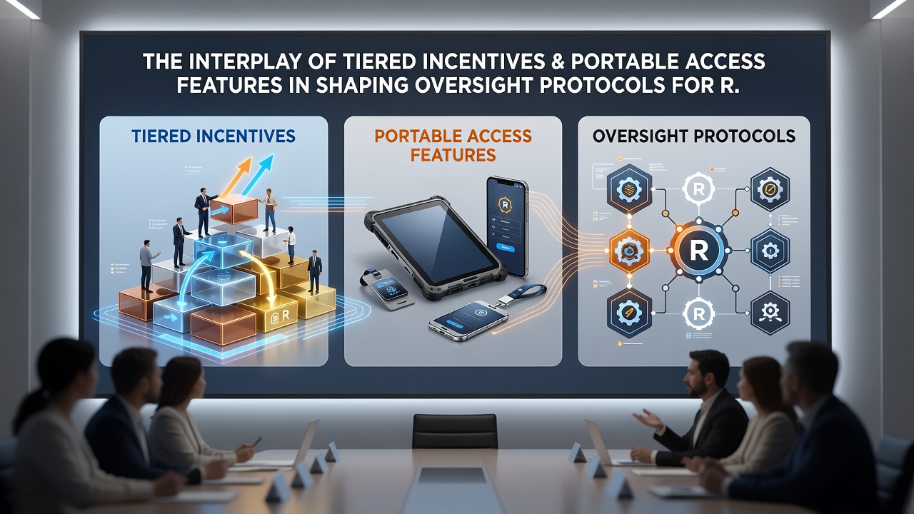 Flowchart illustrating regulatory oversight protocols linking mobile access data with incentive tier management